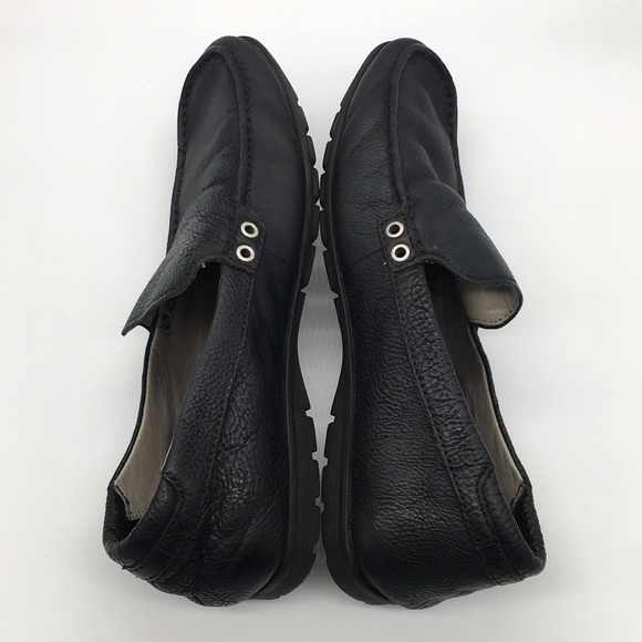 UGG Ballard Black Leather Slip On Loafers - Picture 2 of 8